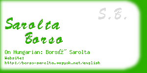 sarolta borso business card